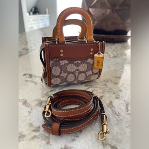 NWT Coach Rogue 12 In Signature Textile Jacquard